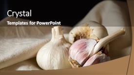  Presentation with garlic - Audience pleasing theme consisting of garlic-cloves-on-a-white backdrop and a black colored foreground