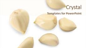  Presentation with import garlic - Audience pleasing slides consisting of garlic cloves on white background backdrop and a cream colored foreground