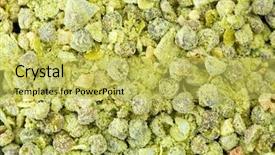  Presentation with lentils - Slides having garlic extracts - dry mix of lentils stew background and a yellow colored foreground