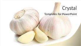  Presentation with garlic - Beautiful PPT theme featuring garlic isolated on white backdrop and a white colored foreground