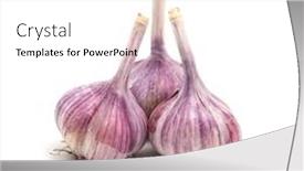  Presentation with garlic - Beautiful slide deck featuring garlic on a white background backdrop and a white colored foreground