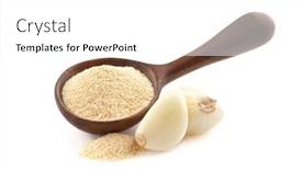  Presentation with food white - Presentation design with garlic-powder-on-white-background background and a white colored foreground