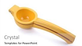  Presentation with kitchen utensils - Presentation consisting of garlic-press-isolated-on-white background and a white colored foreground