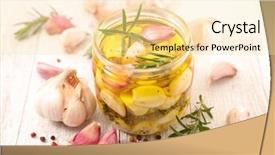  Presentation with olive oil - Theme enhanced with garlic with olive oil background and a blonde colored foreground