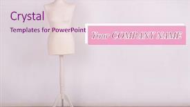  Presentation with mannequin - Slides featuring garment company - mannequin in room background and a lemonade colored foreground