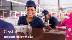  Presentation with sewing machine safety - Cool new presentation with garment industrial - portrait of african machinist sewing backdrop and a tawny brown colored foreground