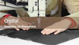  Presentation with textile factory sewing industrial - Cool new presentation theme with garment industrial - tailor working on a sewing backdrop and a violet colored foreground
