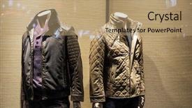  Presentation with garment - PPT layouts having garment industrial - window display background and a  colored foreground
