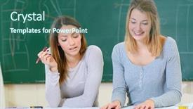  Presentation with garment - Beautiful PPT theme featuring garment manufacturing - textiles class backdrop and a ocean colored foreground