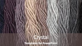 Presentation with thread - Presentation theme enhanced with garment manufacturing - yarn thread samples color card background and a gray colored foreground