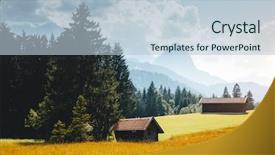  Presentation with earth day - Slides having garmisch-partenkirchen kaltenbrunn bavaria germany background and a lemonade colored foreground