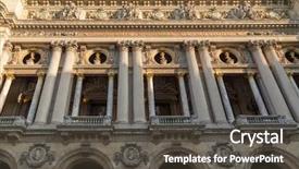  Presentation with opera - Beautiful presentation theme featuring garnier a famous opera house backdrop and a dark gray colored foreground