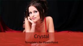  Presentation with 3d brain model - PPT layouts consisting of garter belts - beautiful brunette lingerie model background and a  colored foreground