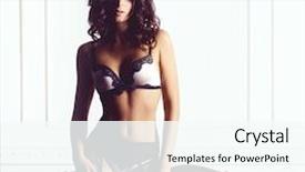  Presentation with sexy girl - Slide deck with garter belts - young and beautiful woman posing background and a cool aqua colored foreground