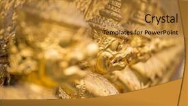  Presentation with bangkok - Audience pleasing slide deck consisting of garuda wat phra kaew bangkok backdrop and a gold colored foreground