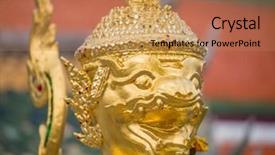  Presentation with bangkok - Amazing slide set having garuda wat phra kaew bangkok backdrop and a coral colored foreground