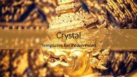  Presentation with bangkok - PPT layouts having garuda wat phra kaew bangkok background and a gold colored foreground