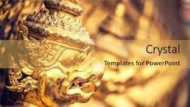  Presentation with bangkok - Cool new slide deck with garuda wat phra kaew bangkok backdrop and a  colored foreground