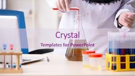  Presentation with hijab - Presentation theme with gas analysis - female chemist in hijab working background and a sky blue colored foreground