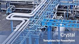  Presentation with oil industry - Colorful slide set enhanced with gas and oil industry backdrop and a ocean colored foreground