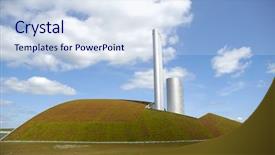  Presentation with organic waste - Slide deck consisting of gas based on organic waste background and a sky blue colored foreground