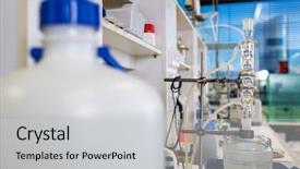  Presentation with gas chromatography - Audience pleasing slides consisting of gas chromatography - chemiistry lab shallow dof color backdrop and a light gray colored foreground