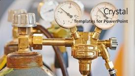  Presentation with gas welding - Presentation theme consisting of gas cylinder tank with gauge background and a lemonade colored foreground