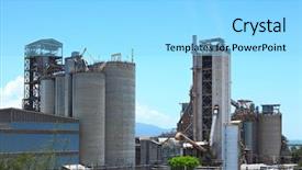  Presentation with polyester plant industrial - Slide deck having gas distribution industry - industrial plant background and a arctic colored foreground