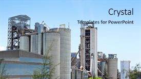  Presentation with power industry - Audience pleasing PPT layouts consisting of gas distribution industry - power plant backdrop and a light blue colored foreground