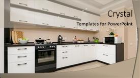  Presentation with kitchen design - Audience pleasing presentation consisting of gas electric - modern spacioius black and white backdrop and a mint green colored foreground