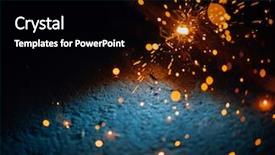  Presentation with welding - Audience pleasing presentation design consisting of gas electrical production - artistic welding sparks light industrial backdrop and a black colored foreground