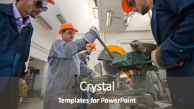  Presentation with welding - Audience pleasing PPT theme consisting of gas electrical production - black smith welding pieces backdrop and a dark gray colored foreground