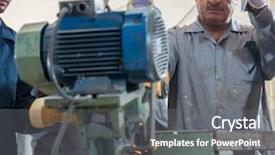  Presentation with welding - Audience pleasing presentation consisting of gas electrical production - black smith welding pieces backdrop and a gray colored foreground