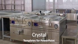  Presentation with cooking equipment - Slide deck enhanced with gas electrical production - large boilers for cooking industrial background and a dark gray colored foreground