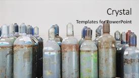  Presentation with energy gas - Cool new slides with gas energy container representing storage backdrop and a light gray colored foreground