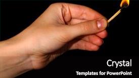  Presentation with black hand - Slides with swimming pool at luxury hotel background and a sky blue colored foreground