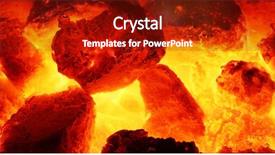  Presentation with burning coal - Theme having gas flare - picture of a fire burning background and a crimson colored foreground