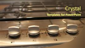  Presentation with control - Presentation design with gas hob control knobs background and a tawny brown colored foreground