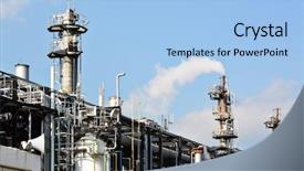  Presentation with oil industry - Beautiful PPT layouts featuring gas industry backdrop and a light blue colored foreground