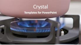  Presentation with natural gas - Cool new theme with gas inflammation in stove burner backdrop and a coral colored foreground