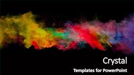  Presentation with abstract color powder explosion - Theme having gas line - abstract colored powder explosion isolated background and a black colored foreground