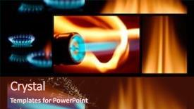  Presentation with gas - Amazing theme having gas line - fire backdrop and a tawny brown colored foreground