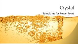  Presentation with orange - Audience pleasing slide deck consisting of gas liquid - orange summer drink with bubbles backdrop and a  colored foreground