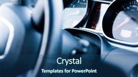  Presentation with car - PPT layouts with gas mesurement - car dashboard display before starting background and a ocean colored foreground