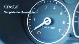  Presentation with rain gauge - Slide set consisting of gas mesurement - car gauge close up shallow background and a ocean colored foreground