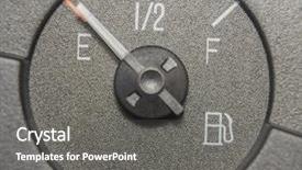  Presentation with fuel - Audience pleasing theme consisting of gas mesurement - fuel gauge dash board close backdrop and a gray colored foreground