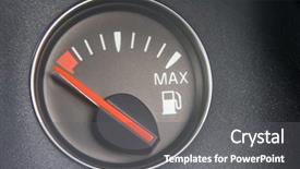  Presentation with fuel - Presentation theme having gas mesurement - fuel gauge reading empty background and a gray colored foreground