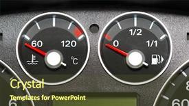  Presentation with instrument - Cool new presentation design with gas mesurement - instrument panel of the car backdrop and a tawny brown colored foreground