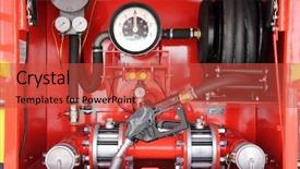  Presentation with gas - Cool new slide deck with gas mesurement - red dashboard of mobile gasoline backdrop and a red colored foreground