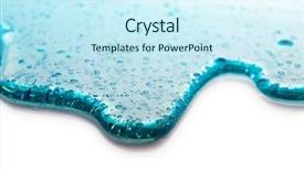  Presentation with molecules - Theme having gas molecules - oxygen bubbles in clear blue background and a cool aqua colored foreground